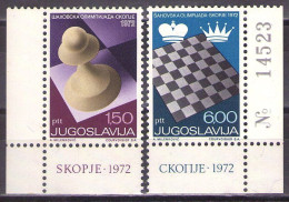 Yugoslavia 1972 - Chess Olympiade Skopje - Mi 1472-1473 - MNH**VF - Ungebraucht