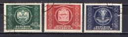 Austria 1949 UPU 75th Anniversary Set Of 3 Used - U.P.U.