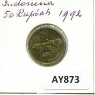 50 RUPIAH 1992 INDONÉSIE INDONESIA Pièce #AY873.F.A - Indonesia