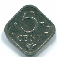 5 CENTS 1982 NIEDERLÄNDISCHE ANTILLEN Nickel Koloniale Münze #S12359.D.A - Antillas Neerlandesas