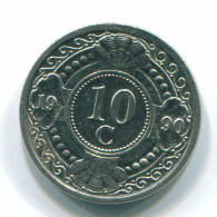 10 CENTS 1990 NIEDERLÄNDISCHE ANTILLEN Nickel Koloniale Münze #S11351.D.A - Antillas Neerlandesas