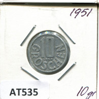 10 GROSCHEN 1951 AUSTRIA Moneda #AT535.E.A - Autriche