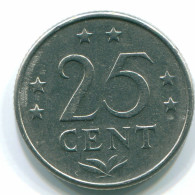 25 CENTS 1970 ANTILLES NÉERLANDAISES Nickel Colonial Pièce #S11433.F.A - Antilles Néerlandaises