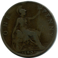 PENNY 1901 UK GREAT BRITAIN Coin #BA998.U.A - D. 1 Penny