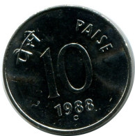 10 PAISE 1988 INDIA UNC Coin #M10099.U.A - Indien