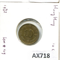 10 CENTS 1982 HONGKONG HONG KONG Münze #AX718.D.A - Hong Kong