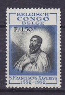 Belgian Congo 1952 Mi. 317, 1.50 Fr., Todestag Des Hl. Fanz Xaver, MH* (2 Scans) - Ungebraucht