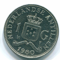 1 GULDEN 1980 ANTILLAS NEERLANDESAS Nickel Colonial Moneda #S12044.E.A - Niederländische Antillen