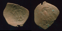 BYZANTINE EMPIRE Aspron Trache AUTHENTIC ANCIENT Coin 1,10g/19,62mm #BYZ1088.5.U.A - Byzantines