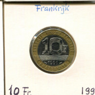 10 FRANCS 1991 FRANKREICH FRANCE BIMETALLIC Französisch Münze #AM429.D.A - 10 Francs