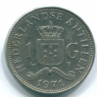 1 GULDEN 1971 NIEDERLÄNDISCHE ANTILLEN Nickel Koloniale Münze #S12009.D.A - Antilles Néerlandaises