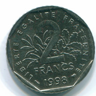 2 FRANCS 1998 FRANCIA FRANCE Moneda SEMEUSE ( Etat ) UNC #FR1090.5.E.A - 2 Francs