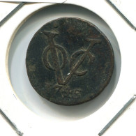 1746 HOLLAND VOC DUIT NIEDERLANDE OSTINDIEN NY COLONIAL PENNY #VOC1830.10.D.A - Indes Neerlandesas