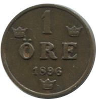 1 ORE 1896 SCHWEDEN SWEDEN Münze #AD324.2.D.A - Suède