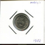 5 SEN 1982 MALASIA MALAYSIA Moneda #AR374.E.A - Malasia