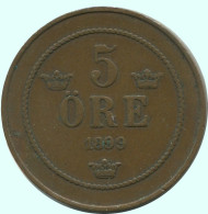 5 ORE 1899 SUÈDE SWEDEN Pièce #AC659.2.F.A - Suecia