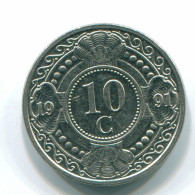 10 CENTS 1991 NETHERLANDS ANTILLES Nickel Colonial Coin #S11348.U.A - Antillas Neerlandesas