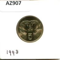 5 CENTS 1998 CHIPRE CYPRUS Moneda #AZ907.E.A - Cipro