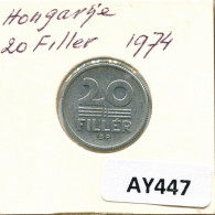 20 FILLER 1974 HONGRIE HUNGARY Pièce #AY447.F.A - Hungría