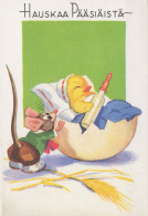 PASQUA POLLO UOVO Vintage Cartolina CPSM #PBP069.A - Ostern