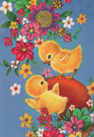 OSTERN HUHN EI Vintage Ansichtskarte Postkarte CPSM #PBO750.A - Easter