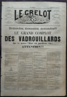 1875 Journal LE GRELOT N° 205 - LE GRAND COMPLOT DES VADROUILLARDS - Non Classés