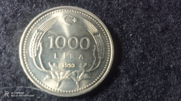 TÜRKİYE-1993--NİKEL       1000    LİRA           XF - Turkije