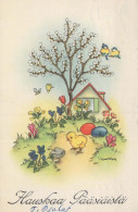 PASQUA POLLO UOVO Vintage Cartolina CPA #PKE448.A - Easter