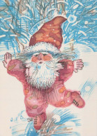 PAPÁ NOEL Feliz Año Navidad Vintage Tarjeta Postal CPSM #PBL054.A - Santa Claus