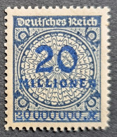 Deutsches Reich 1923, Mi 319Ab Schwarzblau, MNH(postfrisch) Geprüft - Nuevos