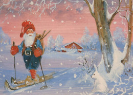 BABBO NATALE Buon Anno Natale GNOME Vintage Cartolina CPSM #PAY996.A - Santa Claus