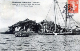 83  TOULON   EXPLOSION DU CUIRASSE LIBERTE EN 1911   AU SECOURS DES SURVIVANTS - Toulon