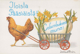 PÂQUES POULET ŒUF Vintage Carte Postale CPSM #PBO889.A - Easter