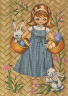 EASTER CHILDREN EGG Vintage Postcard CPSM #PBO251.A - Pâques