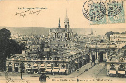54 - Nancy - Vue Générale Prise De L'Hotel De Ville - Animée - Correspondance - Oblitération Ronde De 1905 - CPA - Voir  - Nancy