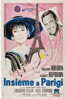 Cinema - Insieme A Parigi - William Holden - Audrey Hepburn - Illustration Vintage - Affiche De Film - CPM - Carte Neuve - Posters Op Kaarten