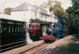 Trains - Trains - Trains Pass And Drivers Exchange Staffs At Port Soderick On The Isle Of Man Raiiway - Locomotives No.  - Eisenbahnen