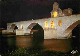 84 - Avignon - Le Pont Saint Bénézet Et La Chapelle Saint-Nicolas Illuminés - CPM - Voir Scans Recto-Verso - Avignon