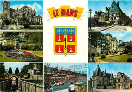 72 - Le Mans - Multivues - Multivues - Automobiles - Blasons - Flamme Postale De Le Mans - CPM - Voir Scans Recto-Verso - Le Mans