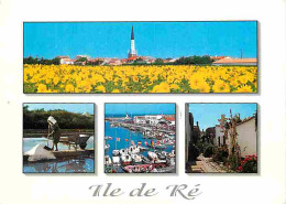 17 - Ile De Ré - Multivues - Marais Salants - Fleurs - Flamme Postale - CPM - Voir Scans Recto-Verso - Ile De Ré