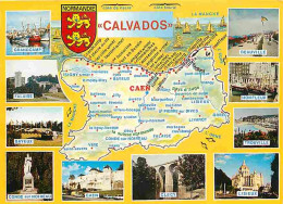 14 - Calvados - Multivues - Blasons - Carte Géographique - Automobiles - Bateaux - Carte Neuve - CPM - Voir Scans Recto- - Other & Unclassified