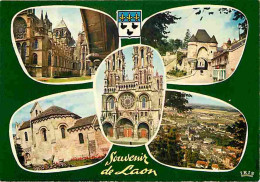 02 - Laon - Multivues - Blasons - CPM - Voir Scans Recto-Verso  - Laon