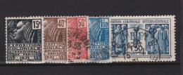 5 Timbres France Oblitérés  Exposition  Coloniale International De Paris 1931 N°  270 à 274 - Used Stamps