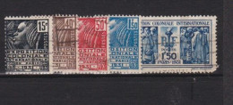 5 Timbres France Oblitérés  Exposition  Coloniale International De Paris 1931 N°  270 à 274 - Gebraucht