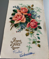 Bonne Fete 1953 Bouquet De Roses -ed Md Paris Serie 400 - Fête Des Mères