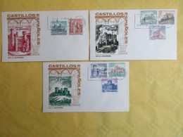Marcophilie - Lot 3 Enveloppes 1° Jour - Castillos Espanoles  - 1967 - Toute Différente - FDC