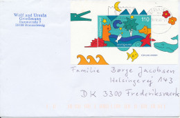 Germany Cover Sent To Denmark 20-12-1998 Single Franked Minisheet Für Uns Kinder 1998 - Briefe U. Dokumente