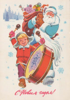 SANTA CLAUS Happy New Year Christmas Vintage Postcard CPSM USSR #PAU346.A - Santa Claus