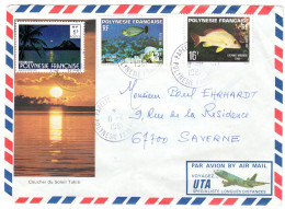 1981  De PAPEETE TAHITI Envoyée à SAVERNE 67 - Storia Postale