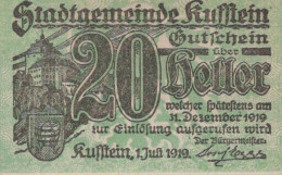 20 HELLER 1920 Stadt KUFSTEIN Tyrol Österreich Notgeld Banknote #PD713 - Lokale Ausgaben